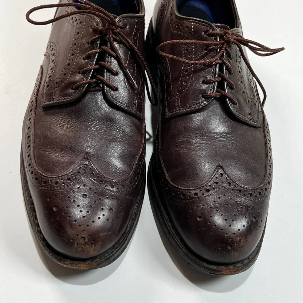 Allen Edmonds‎ Road Warriors Mens Oxfords Dress Shoes Brown Leather Wingtip 8D
